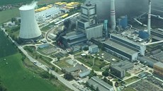 Poár elektrárny EZ Mlník v Horních Poaplech (13.5.2016).