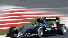 Nico Rosberg ze stáje Mercedes v tréninku na Velkou cenu Španělska formule 1.