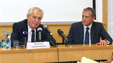 Při zahájení třetí návštěvy prezidenta Miloše Zemana v Olomouckém kraji ve...