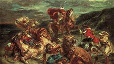 Eugene Delacroix - Lov na lvy (1861)
