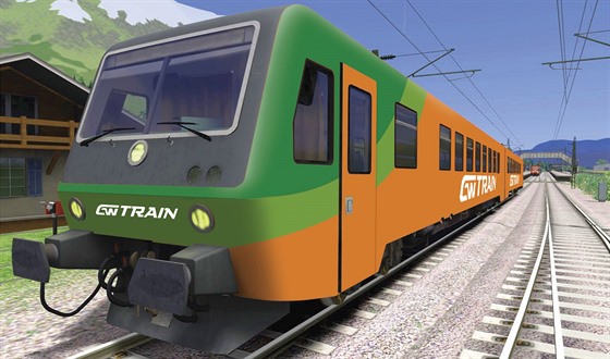 Vizualizace vlaku dopravce GW Train Regio po renovaci.