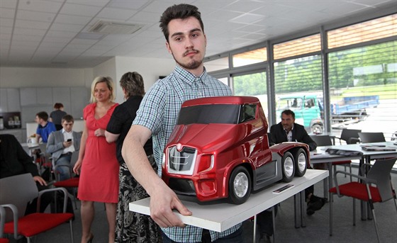 Jihlavský student Milan Láník zvítzil se svým propracovaným modelem vozu v...