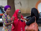 Nigerijské ženy angažované v hnutí Bring back our girls oslavují osvobození...