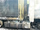 Na D1 shořel v pondělí kamion (23. května 2016)