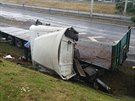 Nehoda kamionu na Rozvadovské spojce (20.5.2016).
