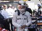 Lewis Hamilton po kvalifikaci na VC Monaka
