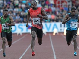 NA TRATI. Jamajsk sprinter Usain Bolt na mtinku Zlat tretra.