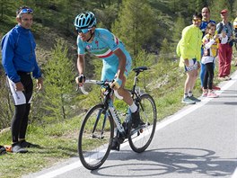 Vincenzo Nibali na trati 20. etapy Gira