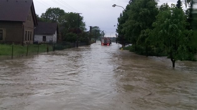 Královéhradecký kraj v sobotu zasáhly silné deště (28. května 2016).