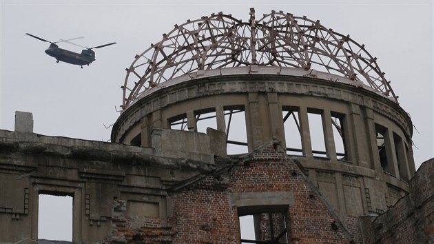 Hirošimský památník míru. Budova, která je dodnes udržována ve stejném stavu, v jakém byla těsně po výbuchu atomové bomby v roce 1945.