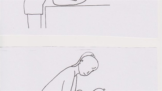 Na obr�zku vid�te, s miminkem tr�novat ot��en� hlavi�ky.