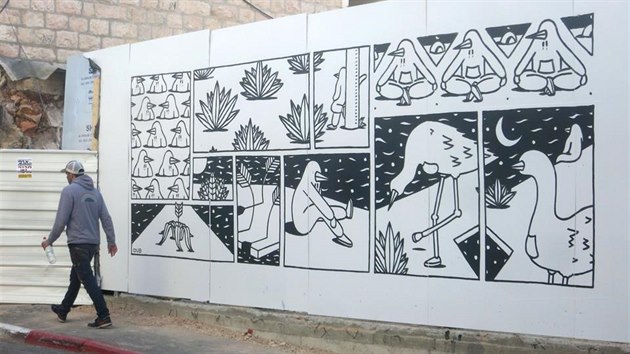 Graffiti v Jeruzalm.