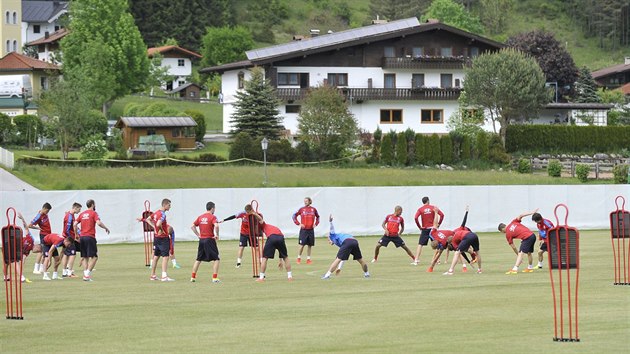 Trnink esk fotbalov reprezentace na soustedn v rakouskm Kranzachu.