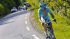 Vincenzo Nibali pi stoupání v 19. etap Gira.