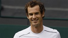 Britský tenista Andy Murray pi tvrtfinále Wimbledonu