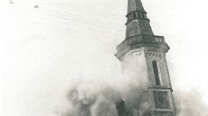 Demolice kostela 29. kv�tna 1976.