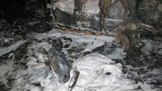 Ačkoliv hořely už vyřazené vozy, tak je škoda nejméně stotisícová. (23. května...
