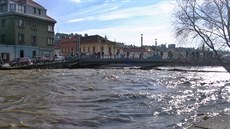 Podkláterský most vydrel nkolik velkých povodní. Tento snímek je z bezna...