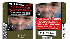 Jiné ne� jednotné krabi�ky cigaret u� ve Velké Británii nekoupíte.