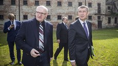 Ministr financí Andrej Babiš a ministr kultury Daniel Herman při návštěvě...