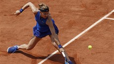 Česká tenistka Lucie Šafářová v duelu s Viktorijí Golubicovou.