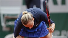 Petra Kvitová se zlobí, v prvním kole Roland Garros se trápila.