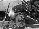 Stíhaka Nieuport vyzbrojená raketami Le Prieur