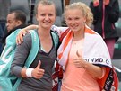 Barbora Krejíková (vlevo) a Kateina Siniaková vyadily svtové jedniky...