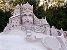 Sochy z p�sku v Lednici.