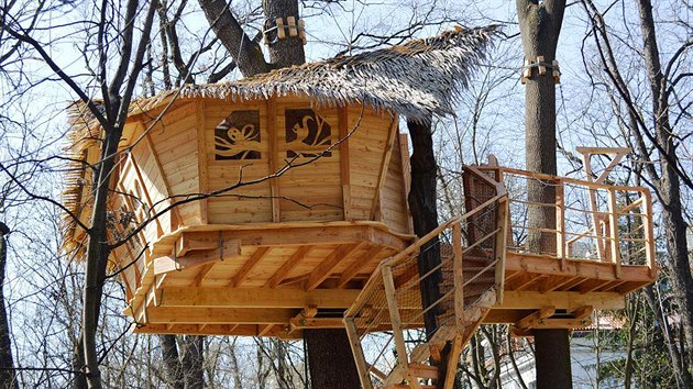 Česká společnost Tree Houses staví dřevěné domy v korunách stromů.
