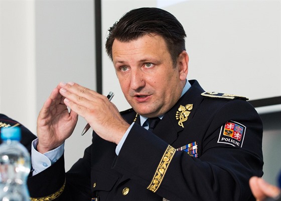 Policejní prezident Tomáš Tuhý během tiskové konference, na které byla...