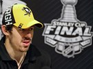BEZ GÓLU. Ruský hokejista Jevgenij Malkin z Pittsburghu se ve finále Stanley...