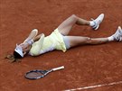 TO JE RADOSTI! Garbie Muguruzaová práv vyhrála Roland Garros, svj první...