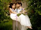 Michaela Doubravová a Roman Tome se vzali 1. ervna 2016.