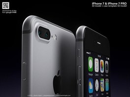 Render oekávaného iPhonu 7 Pro s duálním fotoaparátem