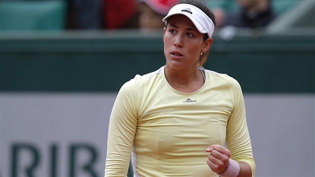 panlsk tenistka Garbin Muguruzaov se raduje, je prvn finalistkou Roland Garros.