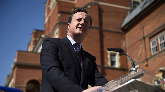 David Cameron na setkn s volii v Londn (6. ervna 2016)