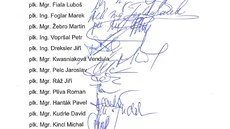 Otevený dopis 17 policist ÚOOZ ministrovi vnitra Milanu Chovancovi (9. ervna...