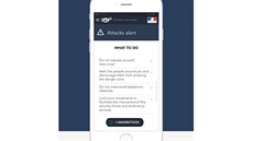 Mobilní aplikace SAIP varující ped hrozbou teroristického útoku