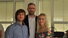 Jan Veselý (zleva), Zden�k Horák a Tereza Vo�avková se podílejí na projektu...