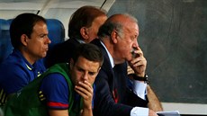 Zamy�lený �pan�lský trenér Vicente del Bosque.