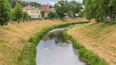 Úbytek vody v ece Devnici ve Zlín.