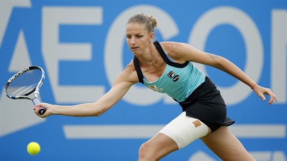 Karolína Plíková ve finále turnaje v Nottinghamu.