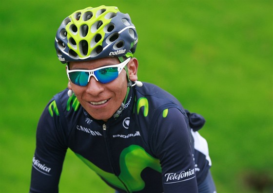 Dobe naladný Nairo Quintana bhem tréninku v Kolumbii.