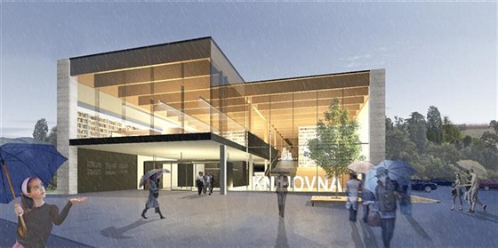 Vizualizace novostavby krajské knihovny, která by měla v budoucnu stát v...