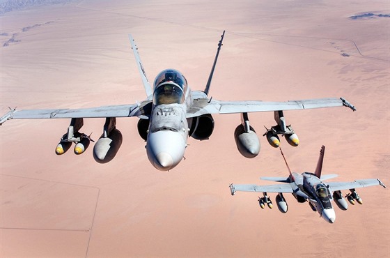 Hornety F/A 18C během soutěže USMC