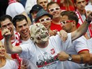 Fanouci Polska ped utkáním proti Nmecku.