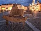 eské Budjovice a okolí hostí venkovní výstavu soch s názvem Umní ve mst....