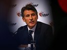 Prezident Mezinárodní atletické federace IAAF Sebastian Coe na tiskové...