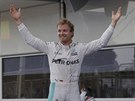 Nico Rosberg slaví premiérové vítzství ve Velké cen Evropy v Baku.